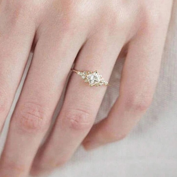 Gold Plated Cubic Zirconia Ring - Picture 6 of 7